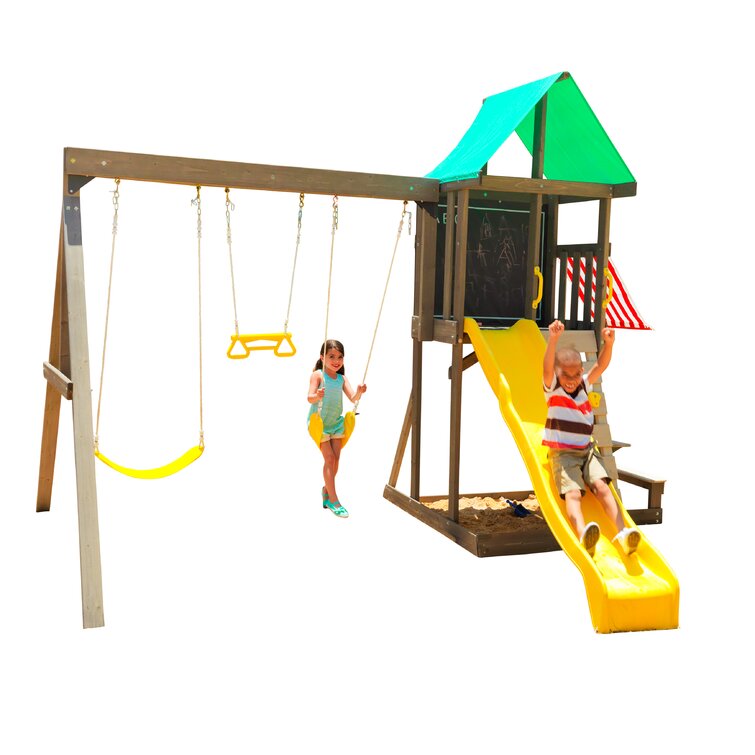 Kidkraft newport wooden sales swing set